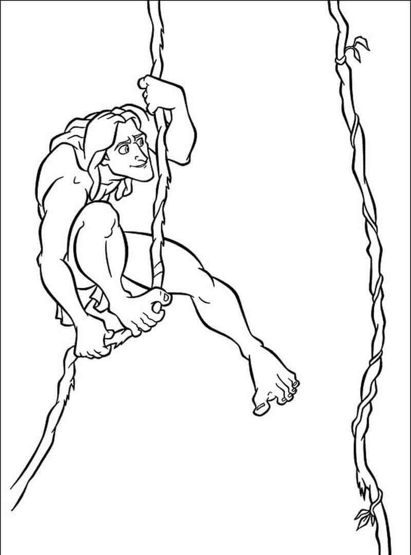 Tarzan Klatring Tegninger til Farvelægning