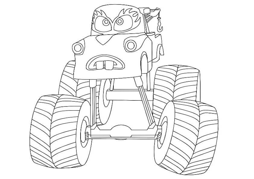 Tegnefilm Monster Lastbil Tegninger til Farvelægning