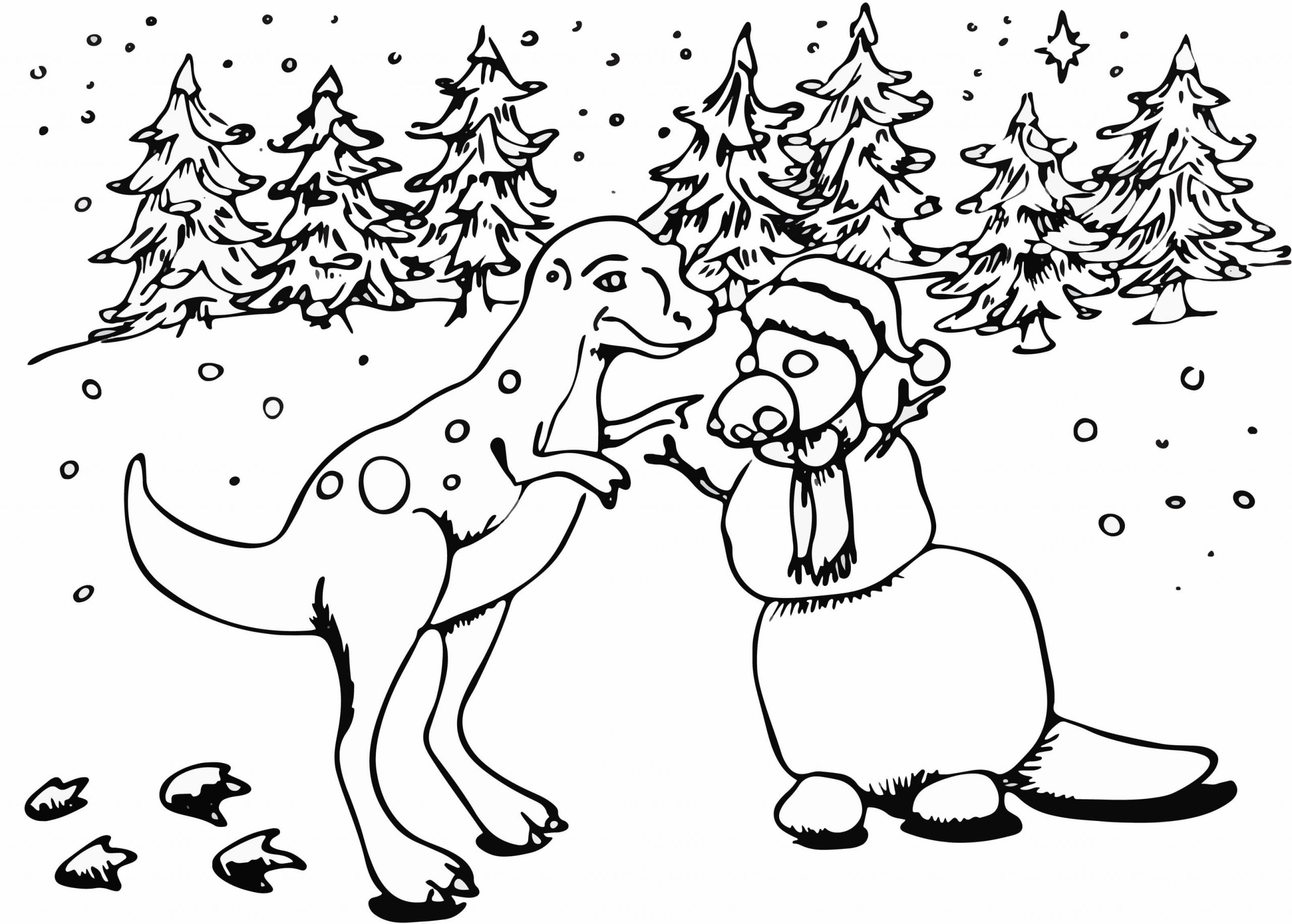 Tegning Dinosaur i Julen Tegninger til Farvelægning