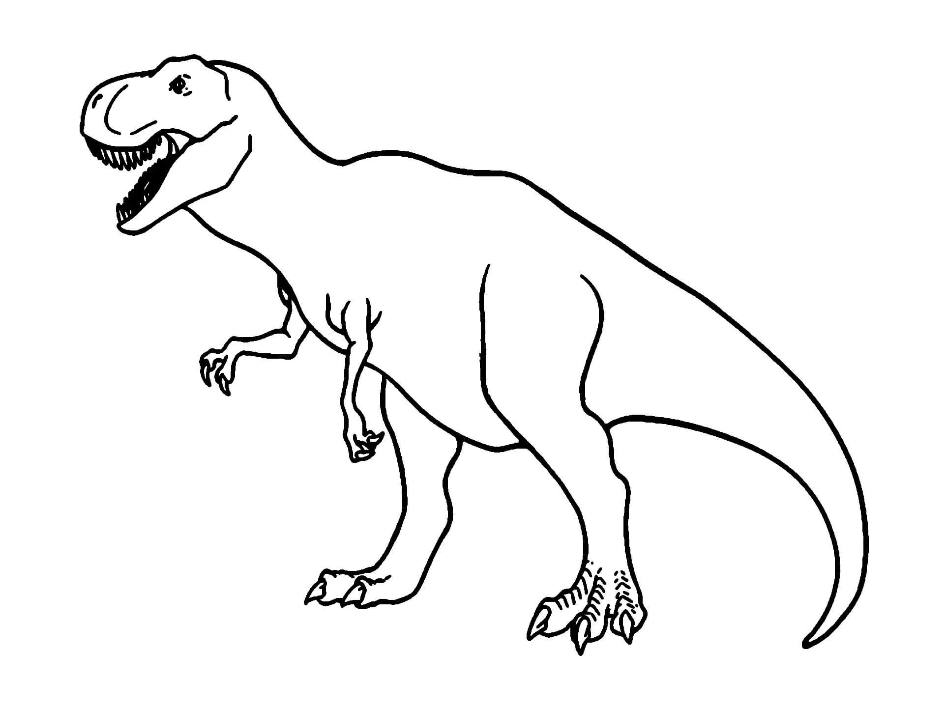 Tegning T-Rex Tegninger til Farvelægning