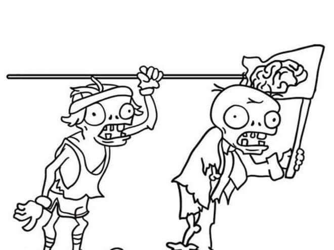 To Populære Zombier Tegninger til Farvelægning