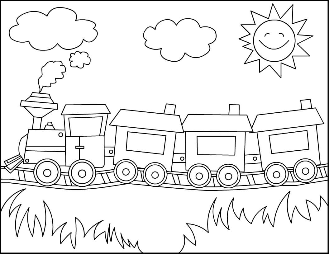Tog Er For Børn Tegninger til Farvelægning