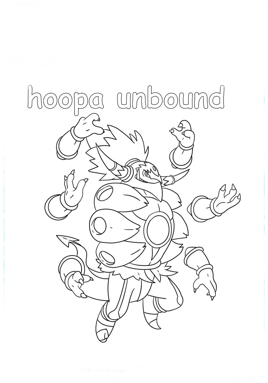 Unbound Hoopa Tegninger til Farvelægning