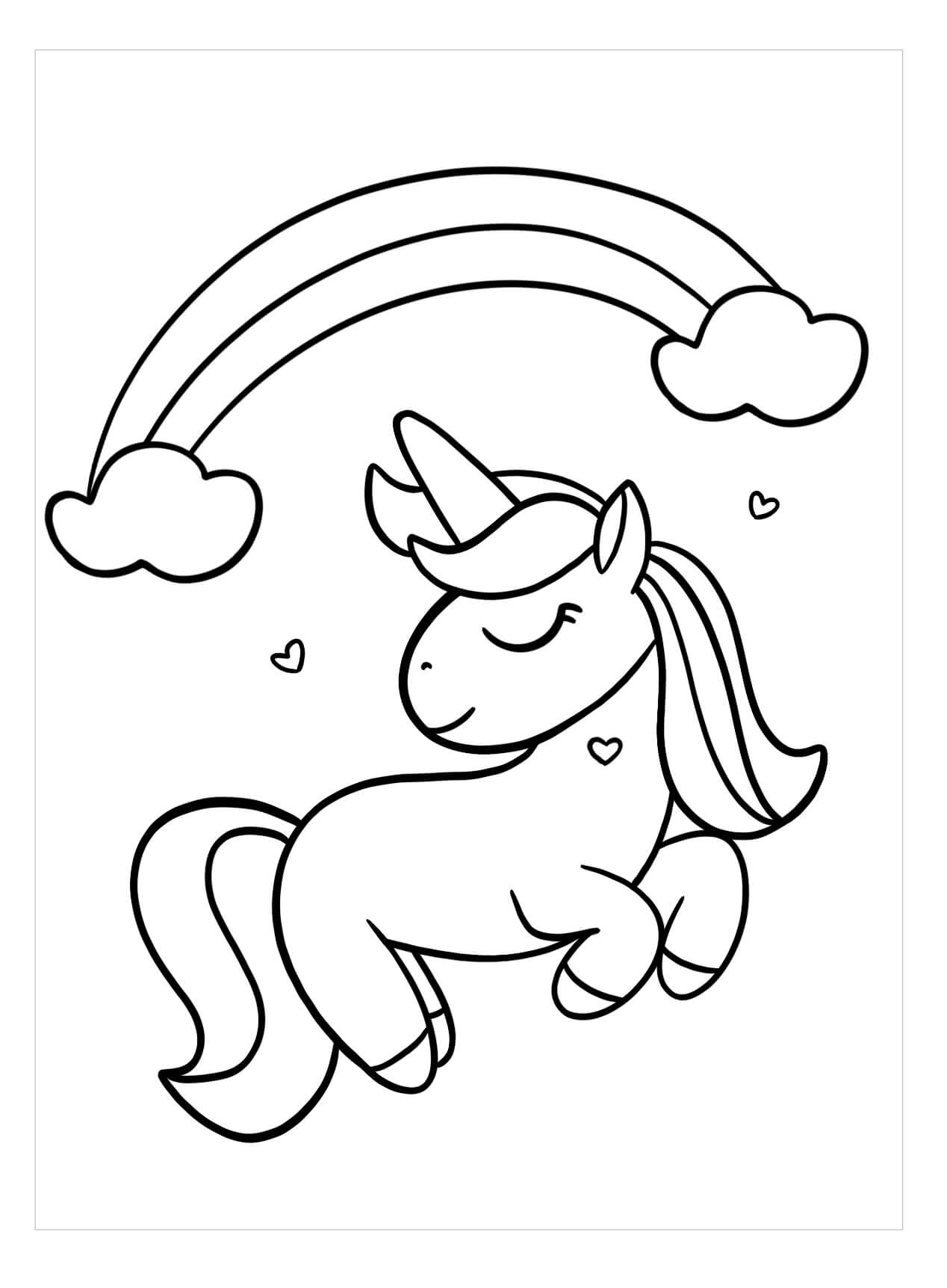 Unicorn Opdræt Tegninger til Farvelægning