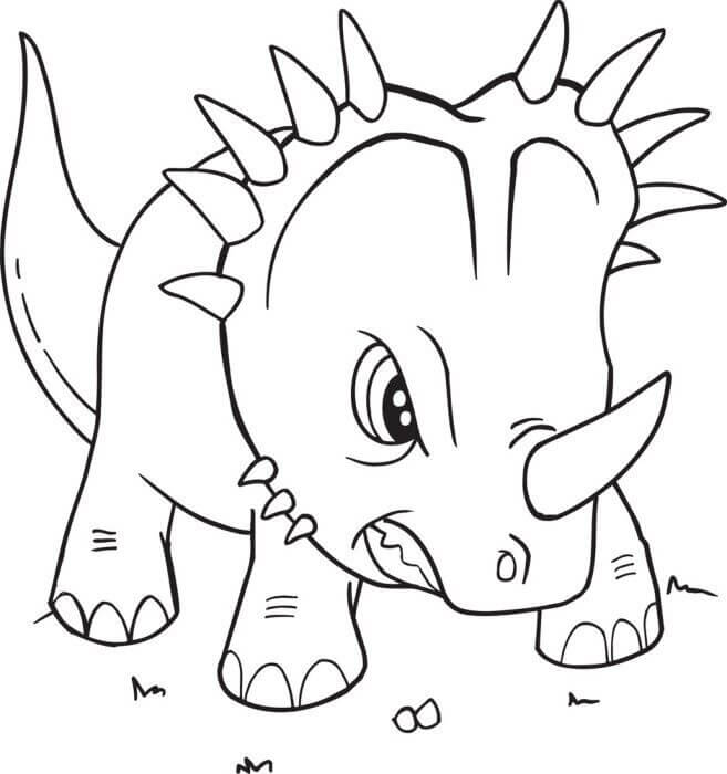 Vred Styracosaurus Tegninger til Farvelægning