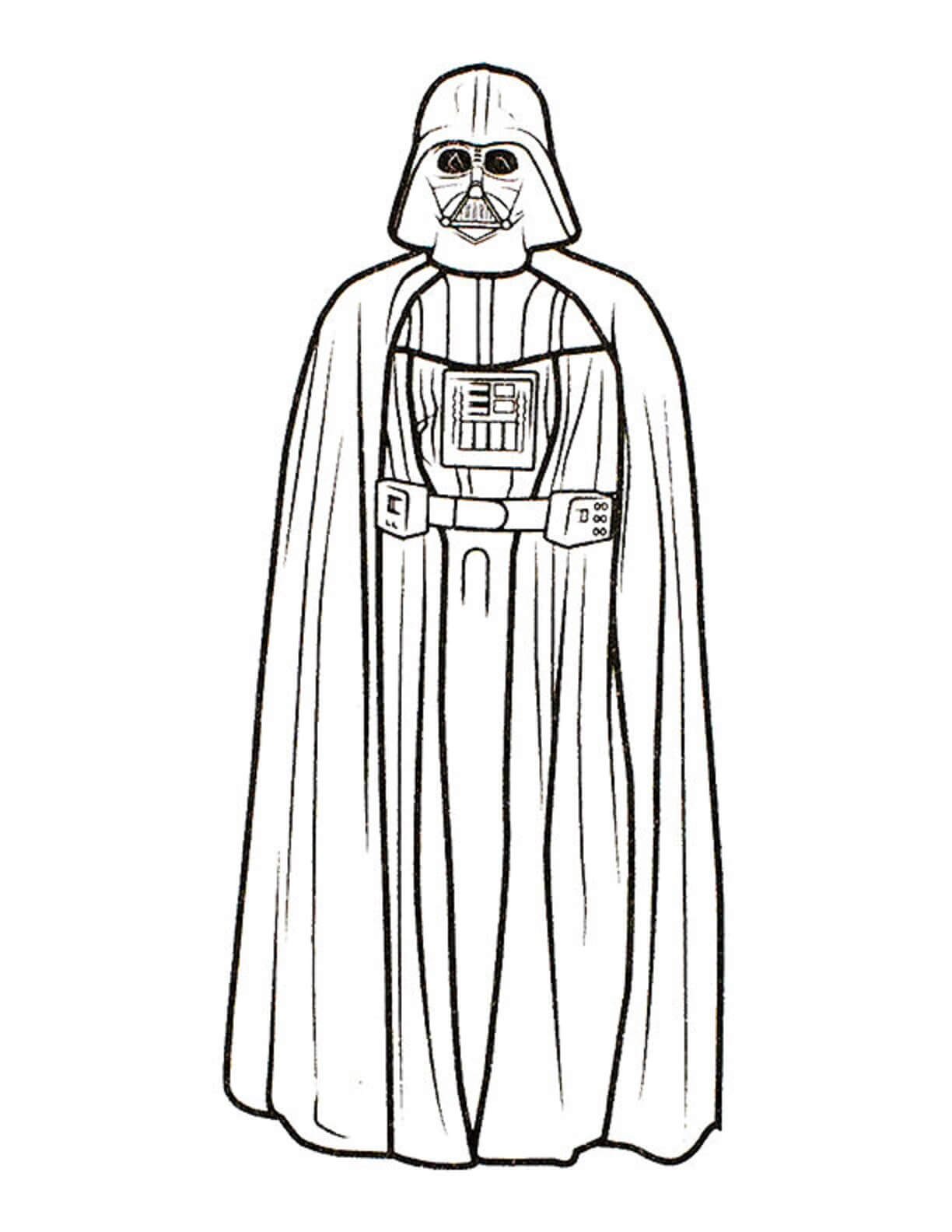 Darth Vader Stående Tegninger til Farvelægning