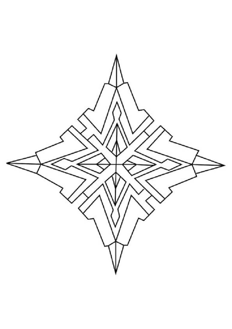 Diamant geometrisk form Tegninger til Farvelægning