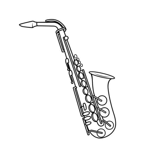 Fantastisk saxofon Tegninger til Farvelægning