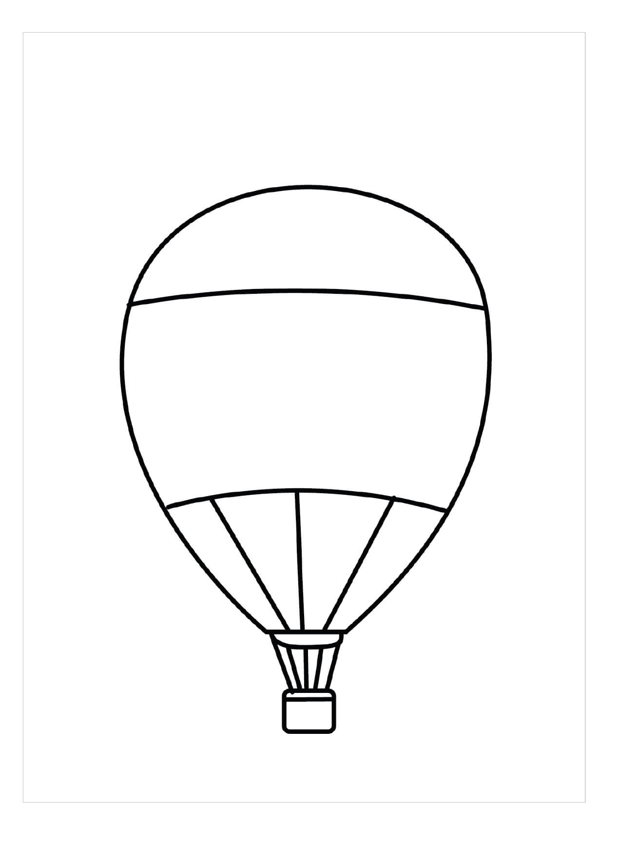 Førskole Varmluftsballon Tegninger til Farvelægning