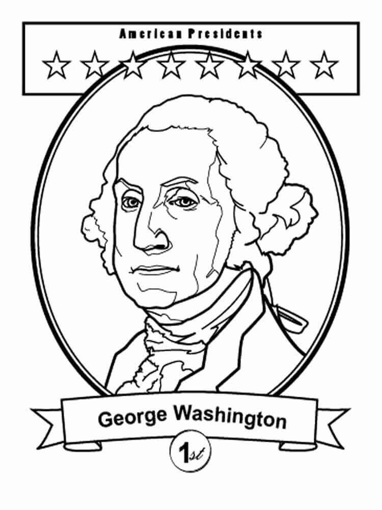 George Washington Symbol Tegninger til Farvelægning