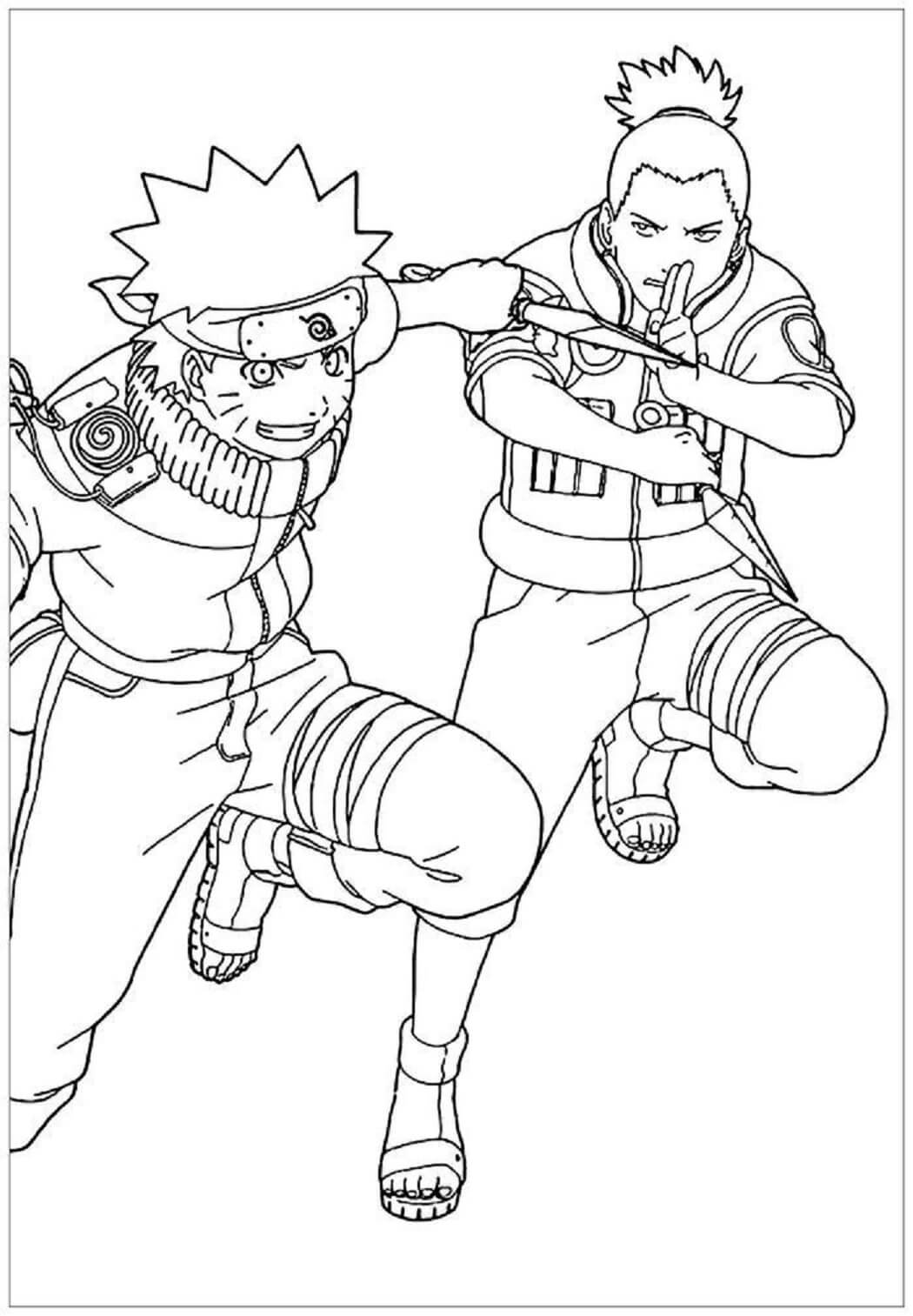 God Fornøjelse Naruto Med Shikamaru Tegninger til Farvelægning