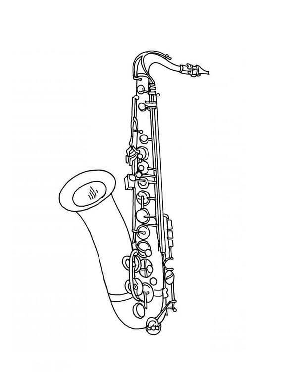 God saxofon Tegninger til Farvelægning