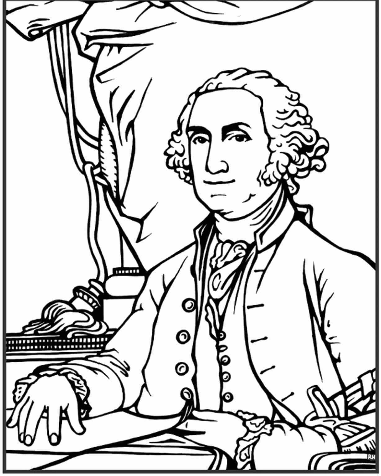 Grundlæggende George Washington Tegninger til Farvelægning