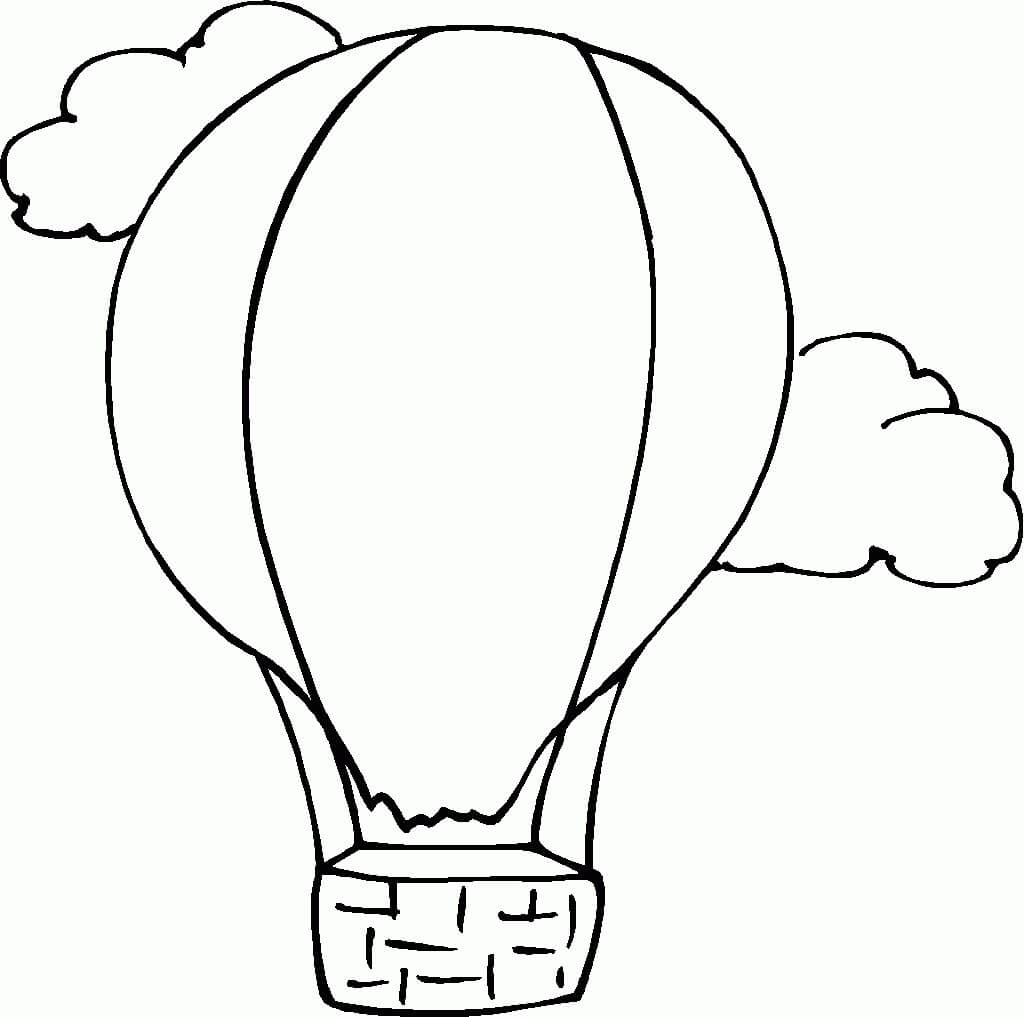 Grundlæggende Tegning Varmluftballon Tegninger til Farvelægning