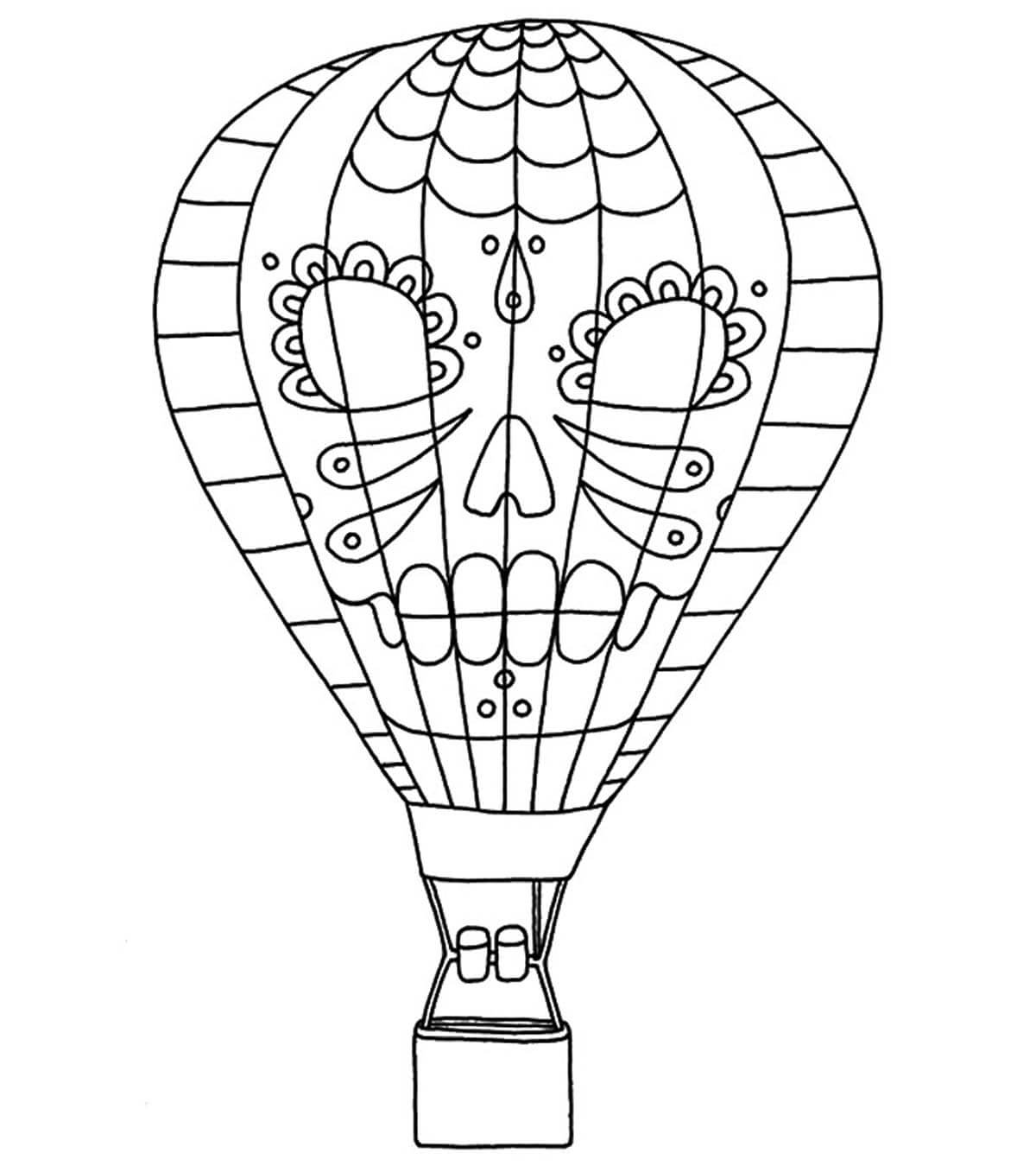Kranie Varmluftsballon Tegninger til Farvelægning
