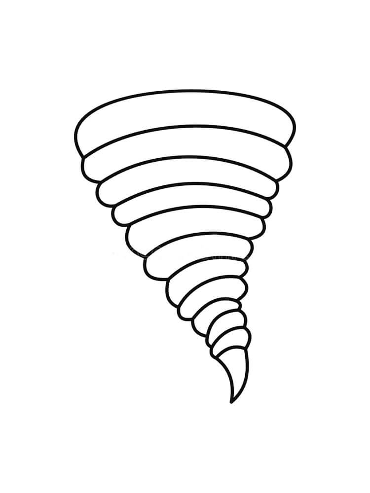 Let tornado Tegninger til Farvelægning