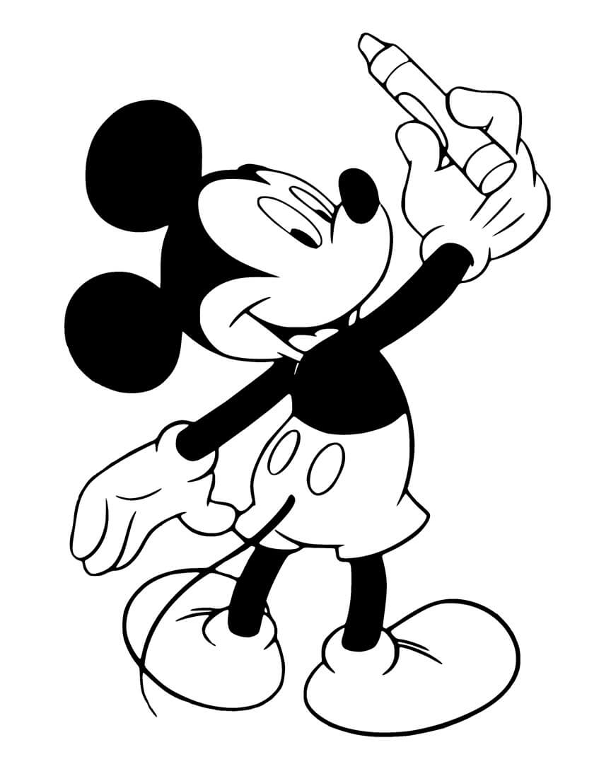 Mickey Mouse Tegninger til Farvelægning