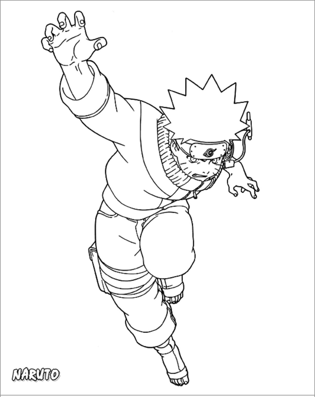 Naruto Angreb Tegninger til Farvelægning