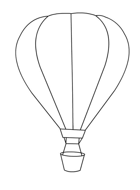 Nem Varmluftballon Tegninger til Farvelægning