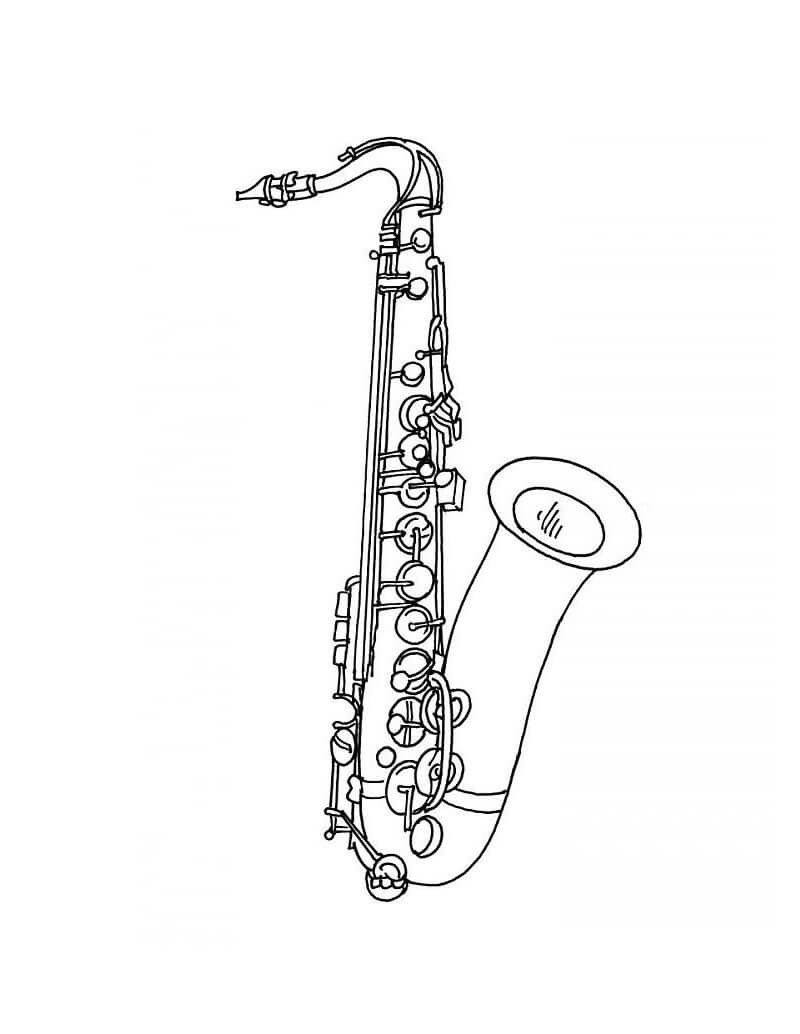 Normal saxofon Tegninger til Farvelægning