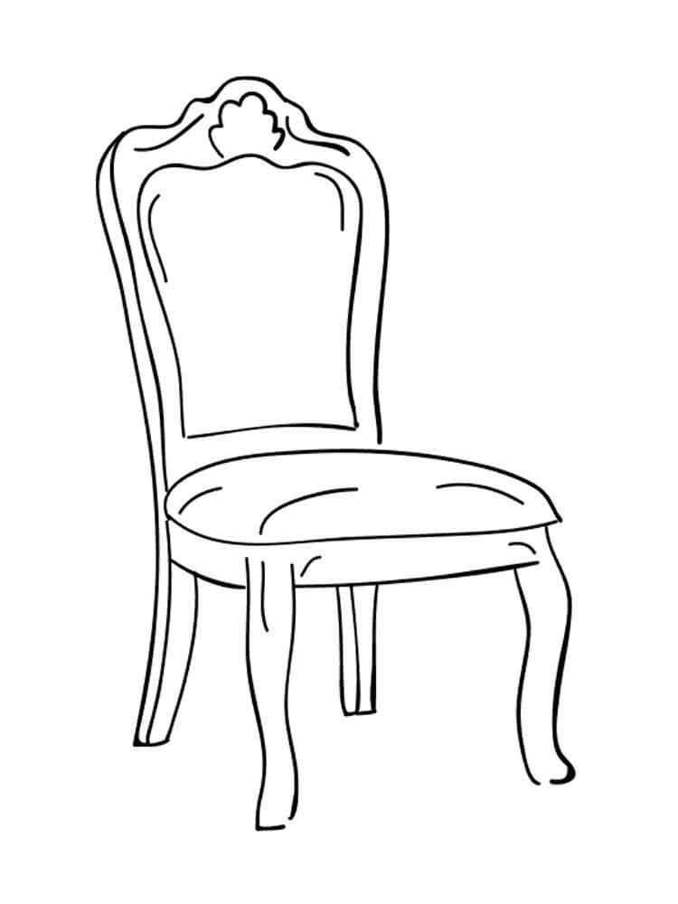 Normal stol Tegninger til Farvelægning