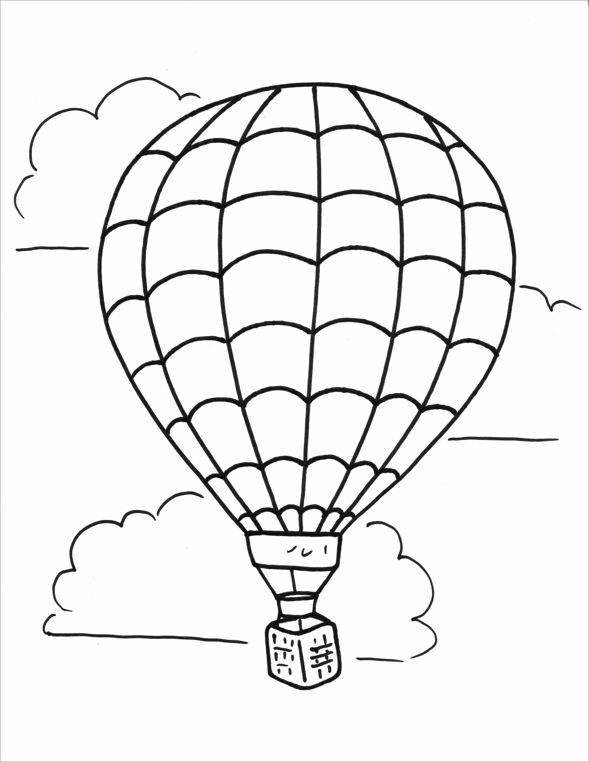 Normal Varmluftballon Tegninger til Farvelægning