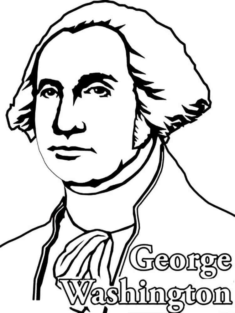 Portræt af George Washington Tegninger til Farvelægning