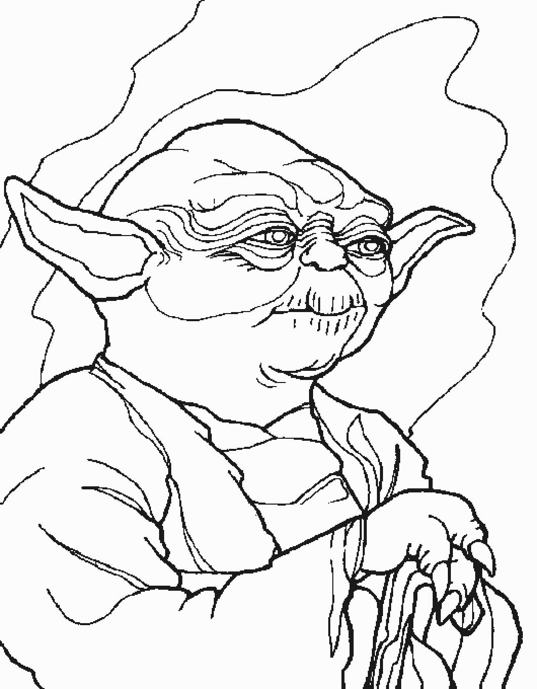 Portræt af Mester Yoda Tegninger til Farvelægning