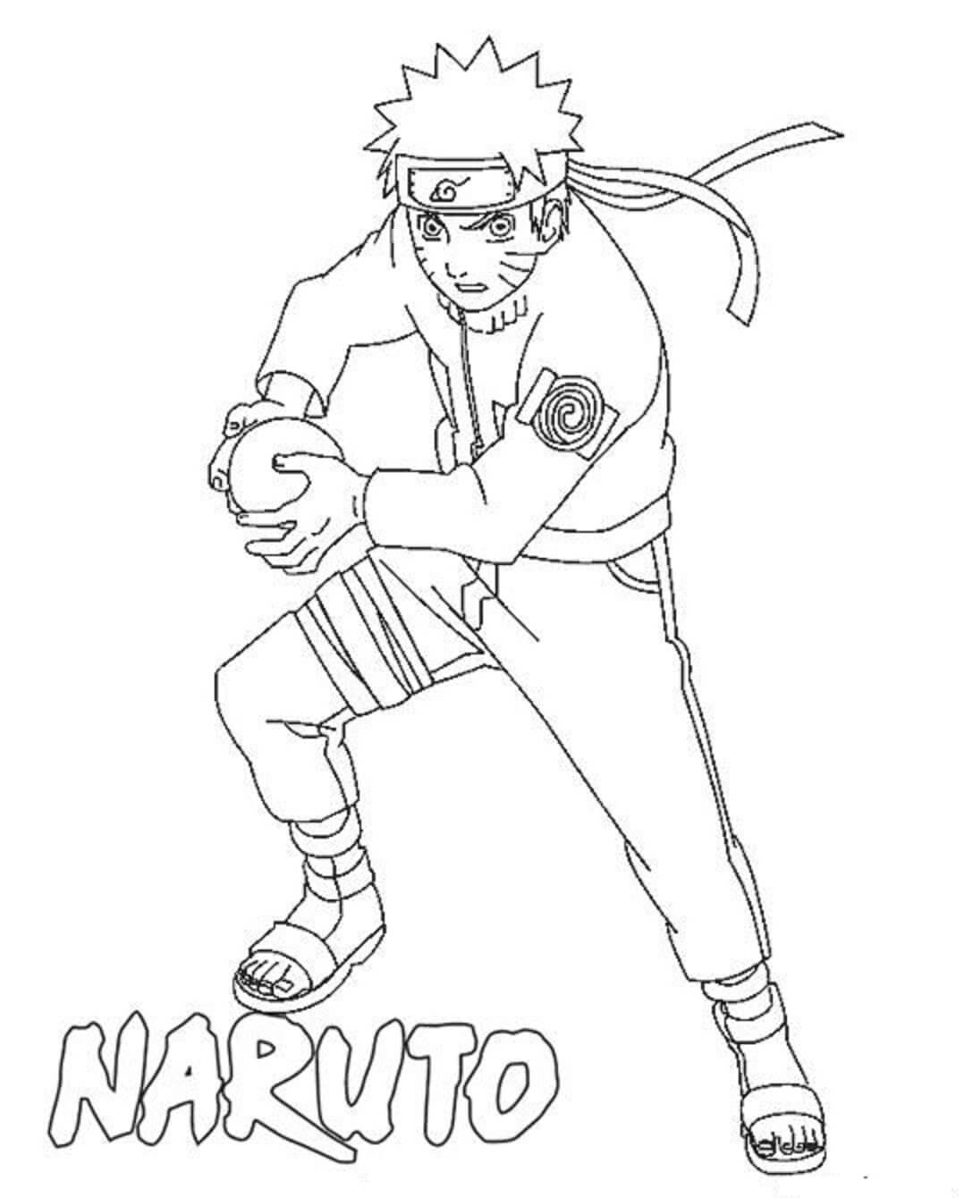 Power Naruto Rasengan Tegninger til Farvelægning