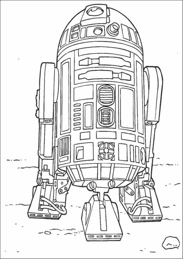 R2-D2 Tegninger til Farvelægning