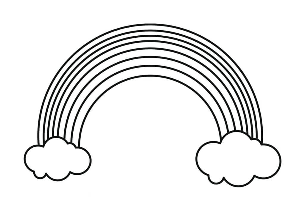 Simpel regnbue Tegninger til Farvelægning