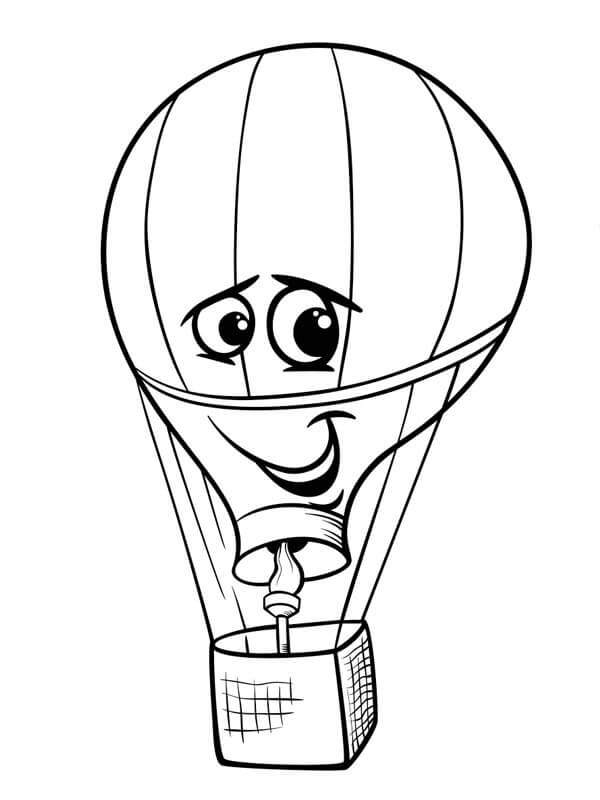Smilende Luftballon Tegninger til Farvelægning