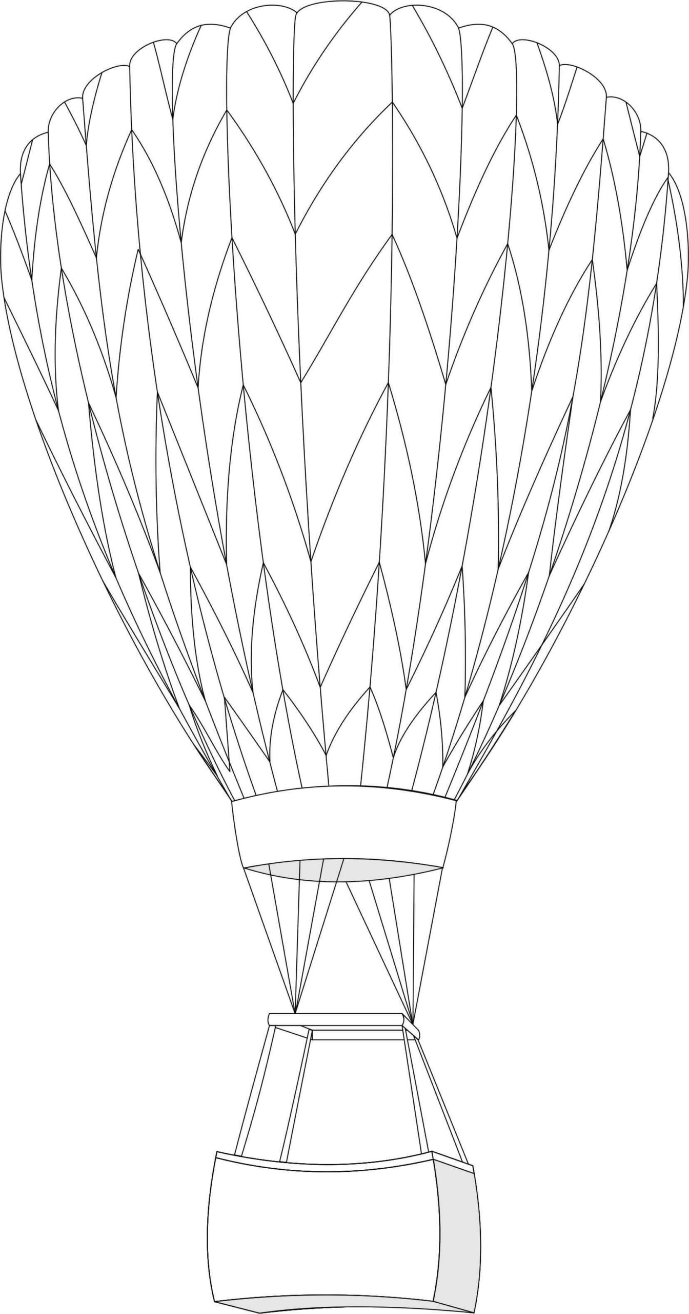 Smuk Varmluftsballon Tegninger til Farvelægning