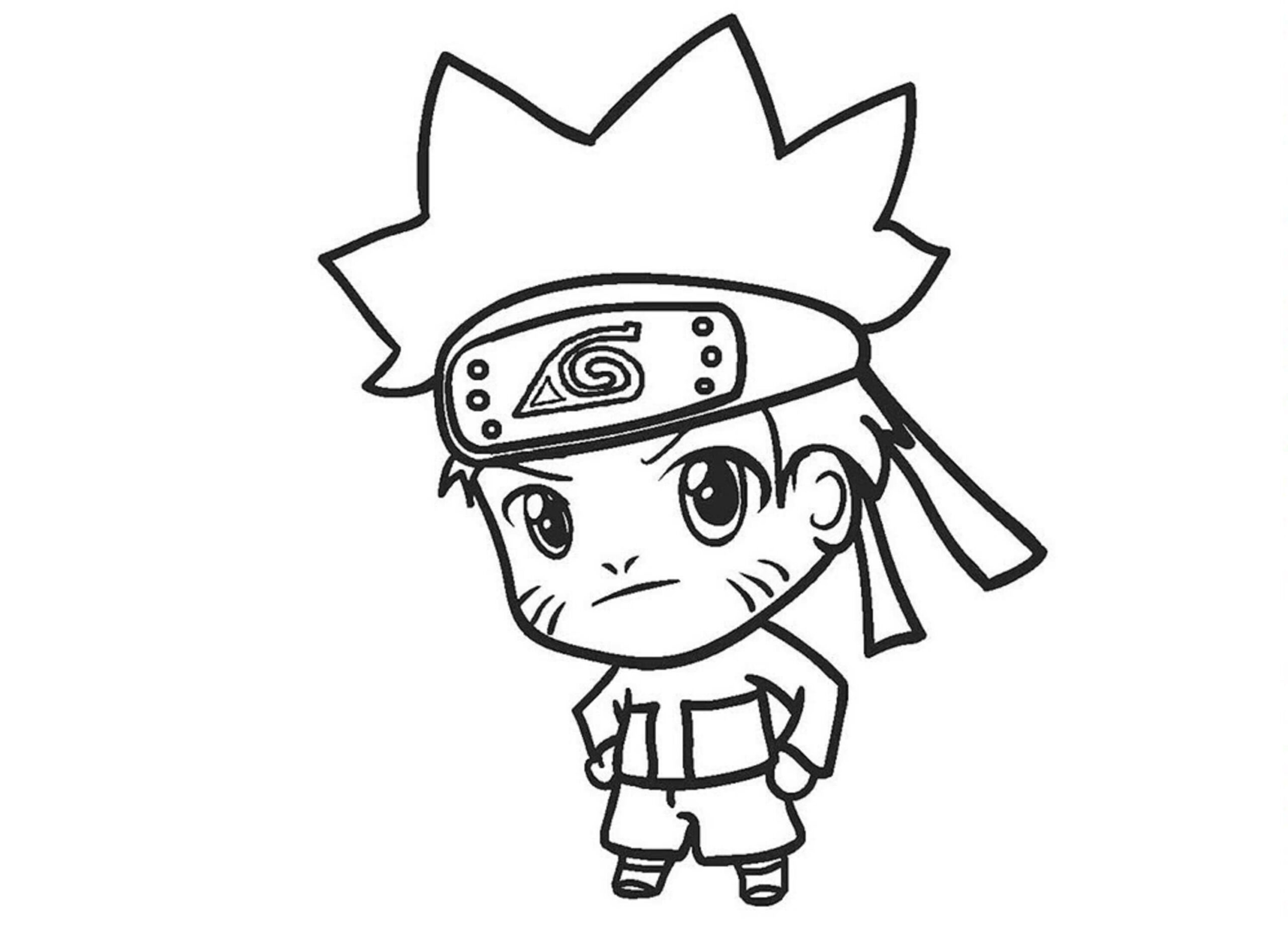 Sød Chibi Naruto Tegninger til Farvelægning