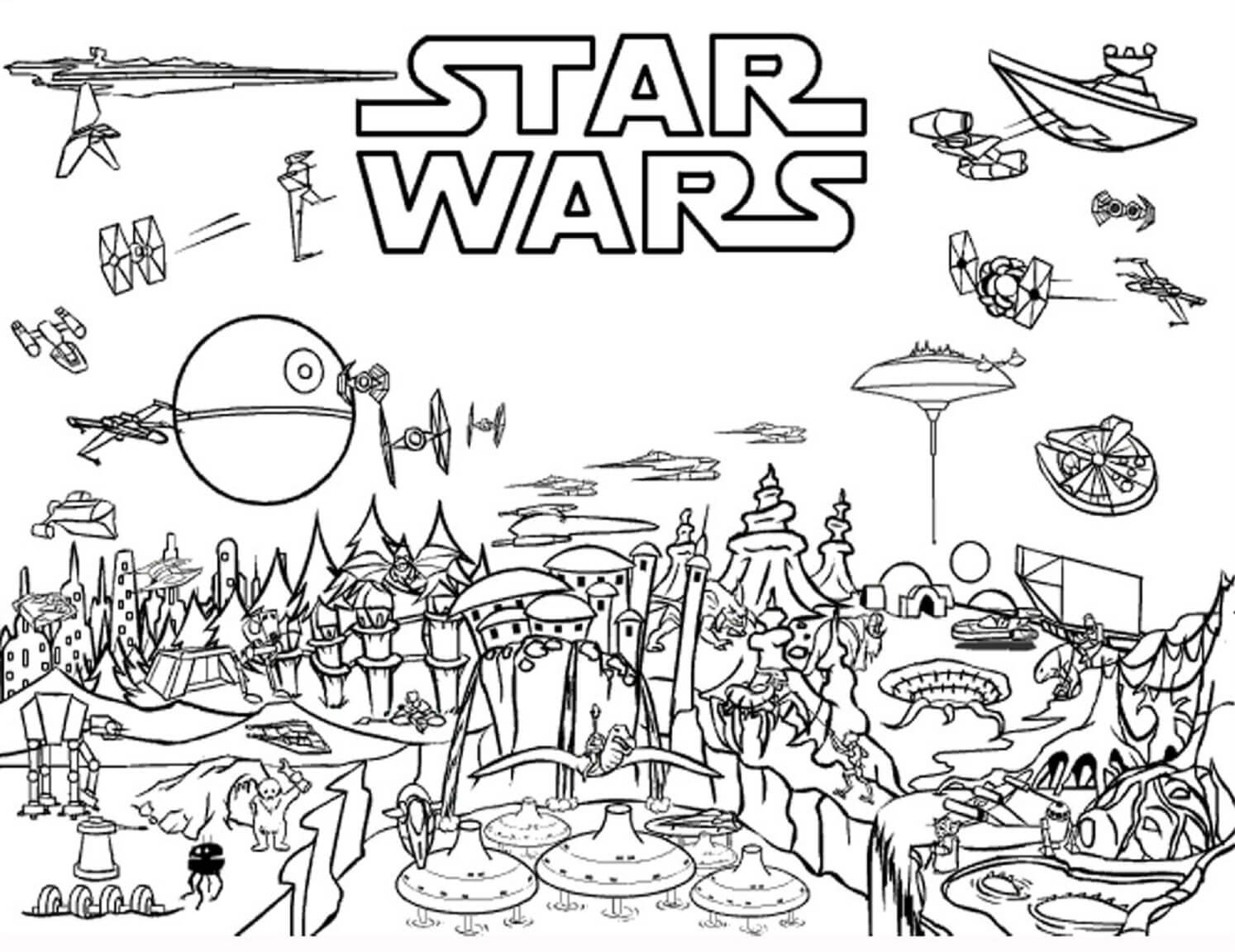 Sød Verden i Star Wars Tegninger til Farvelægning