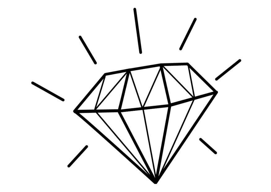 Stor diamant Tegninger til Farvelægning