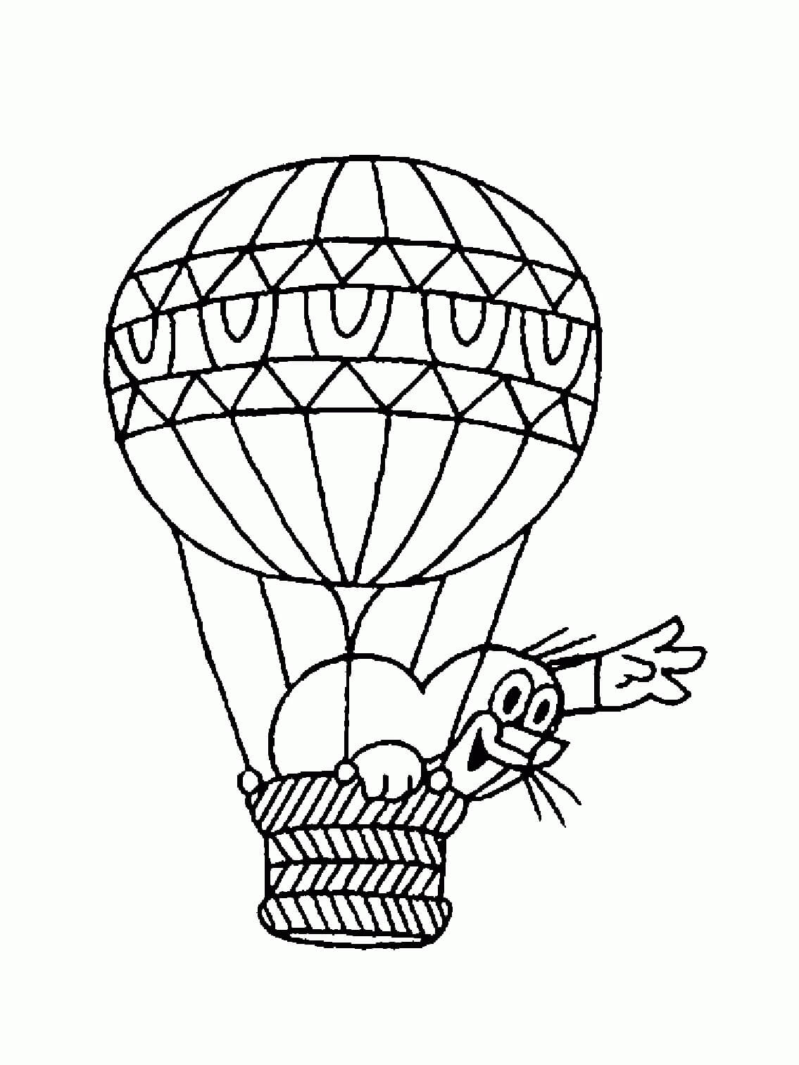 Tegning Af Varmluftsballon Farvelægningsside Download Print Eller Farvelæg Online Gratis 