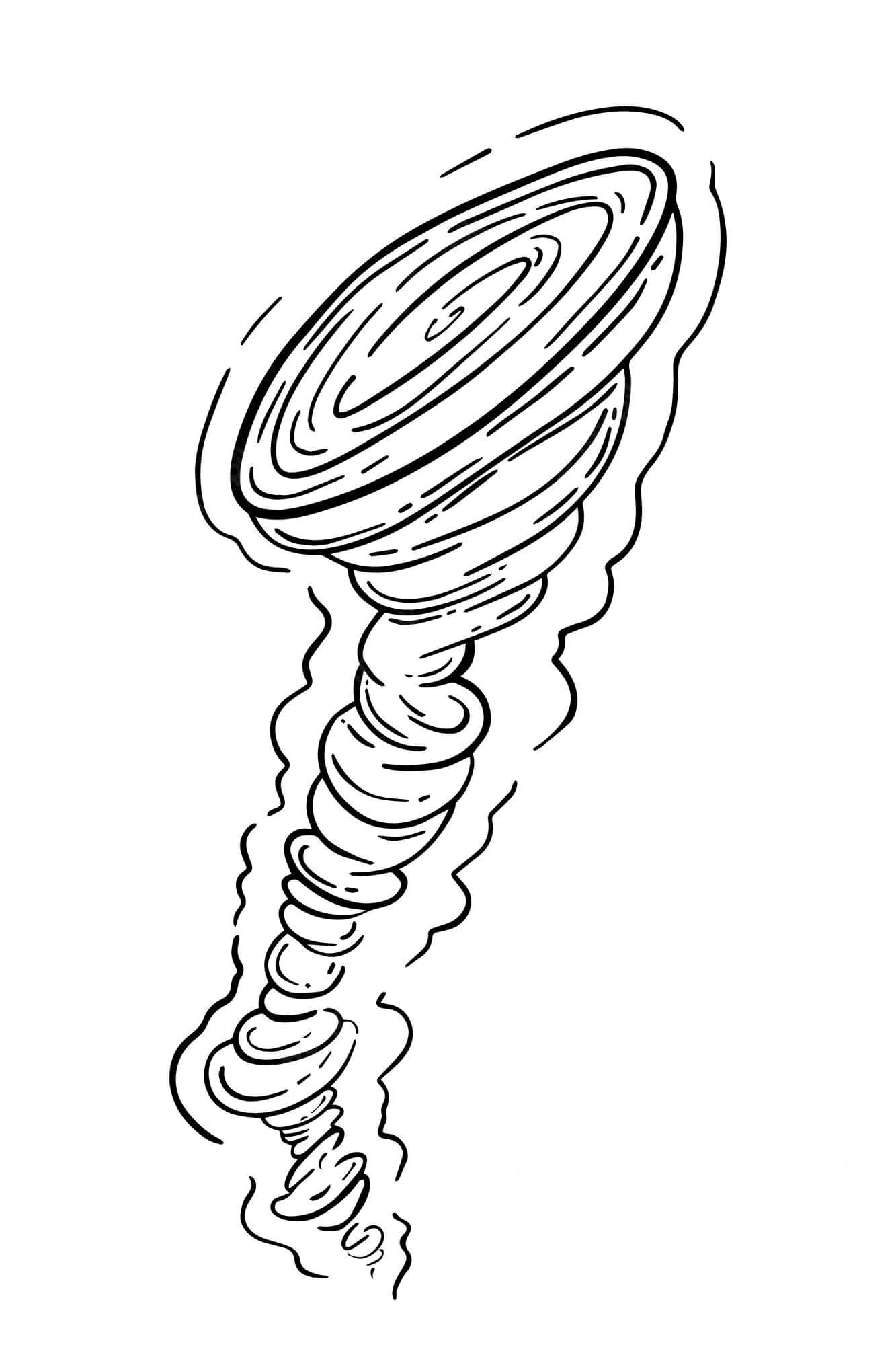 Tornado gratis grafik Tegninger til Farvelægning