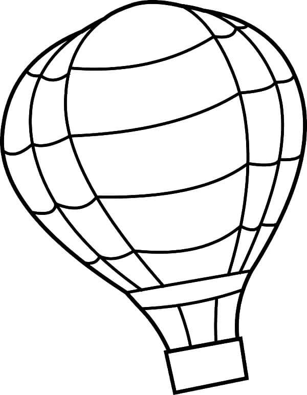Utrolig Varmluftsballon Tegninger til Farvelægning