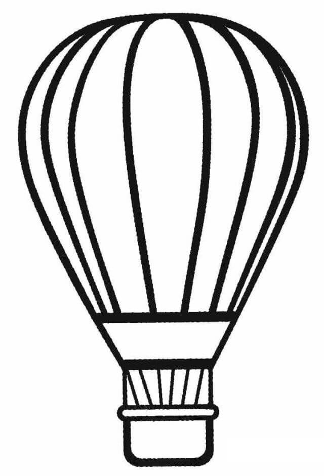 Varmluftballon Tegning Tegninger til Farvelægning
