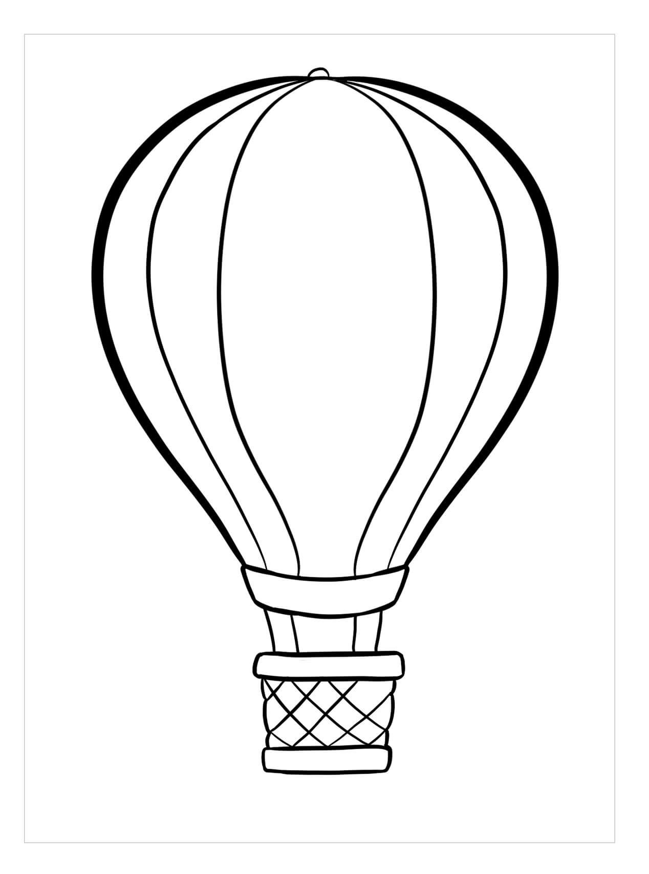 Varmluftsballonspand Tegninger til Farvelægning