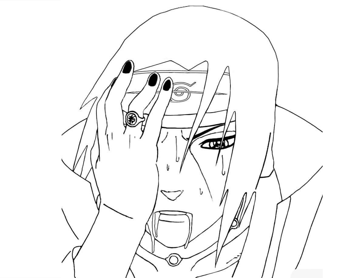 Akatsuki Itachi Tegninger til Farvelægning