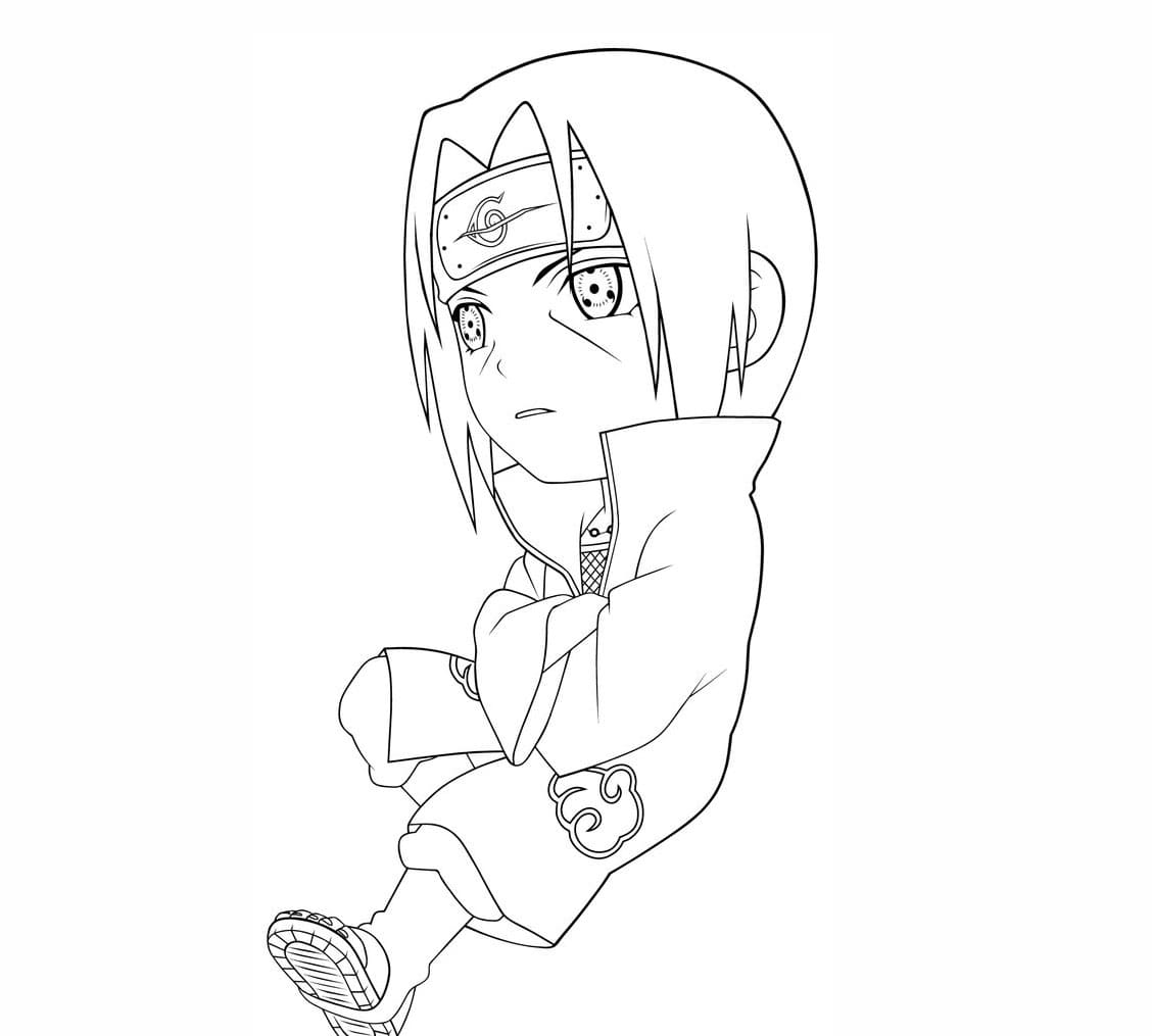 Chibi Itachi Tegninger til Farvelægning
