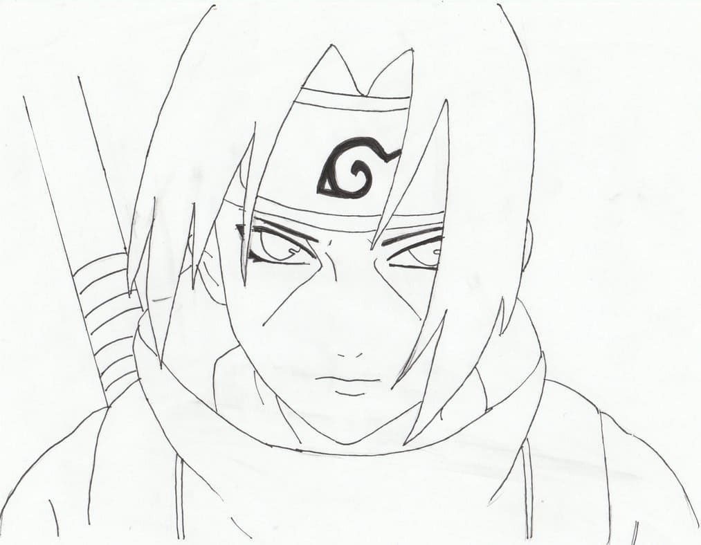 Genin Itachi Tegninger til Farvelægning