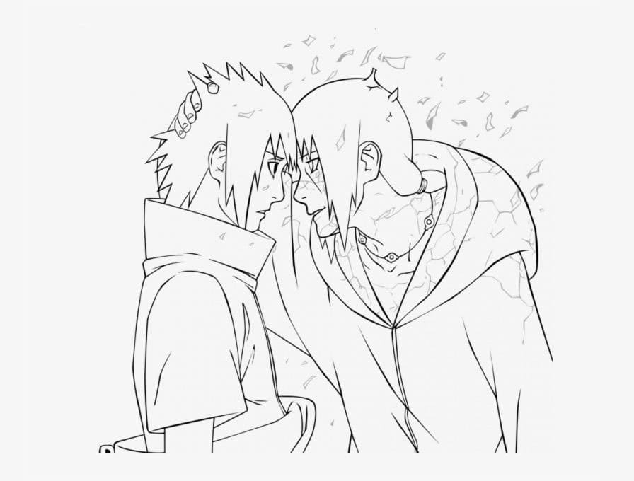 IItachi with Sasuke Tegninger til Farvelægning