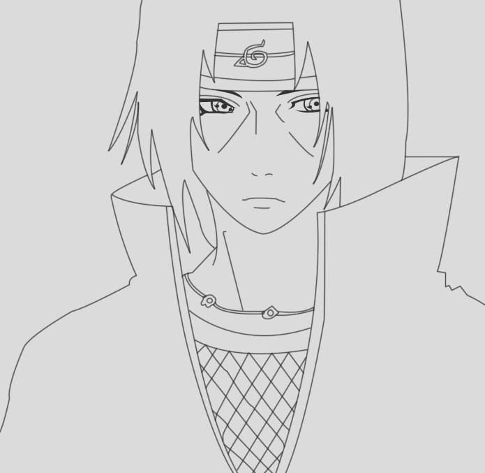 Itachi Portait Tegninger til Farvelægning