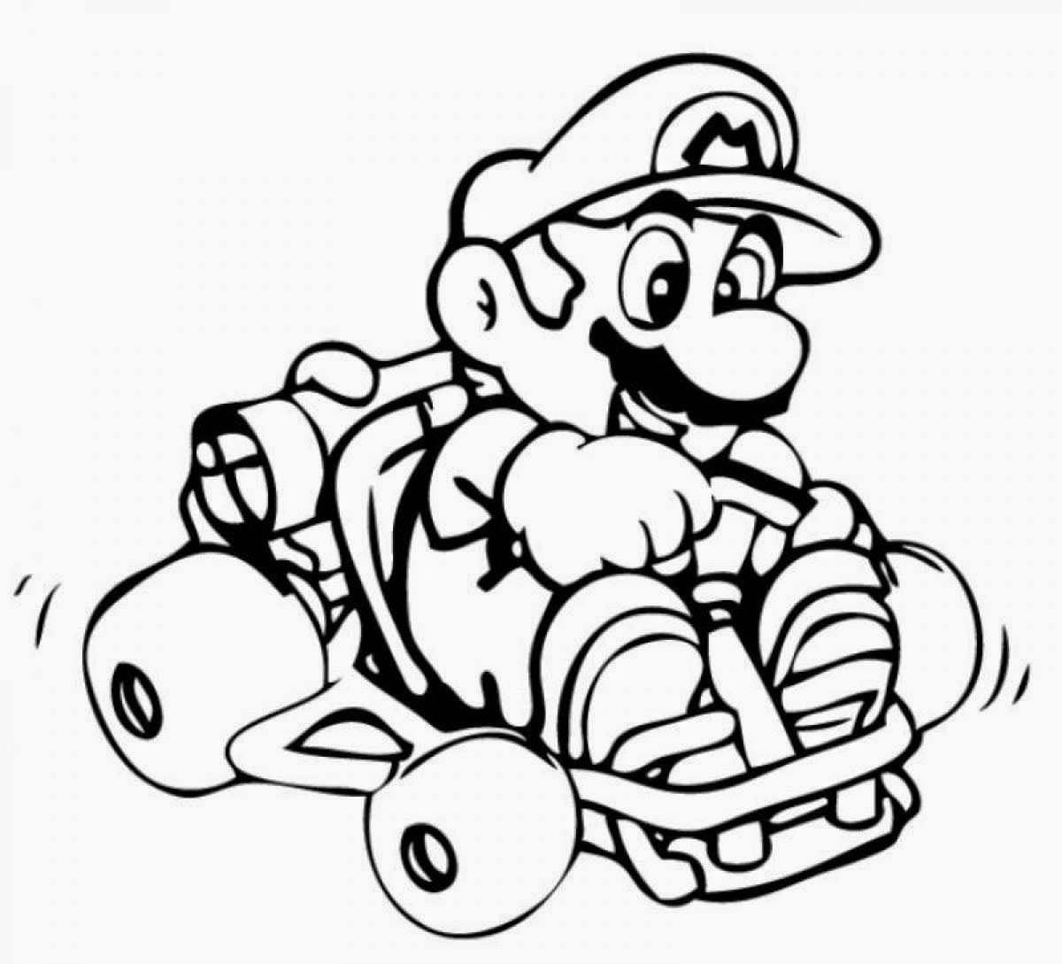 Mario Kart Tegninger til Farvelægning