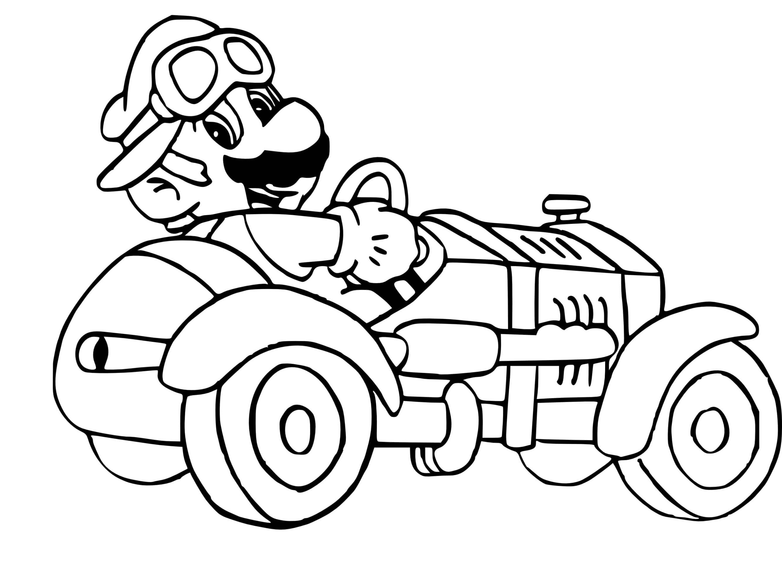 Mario Image Outline Tegninger til Farvelægning