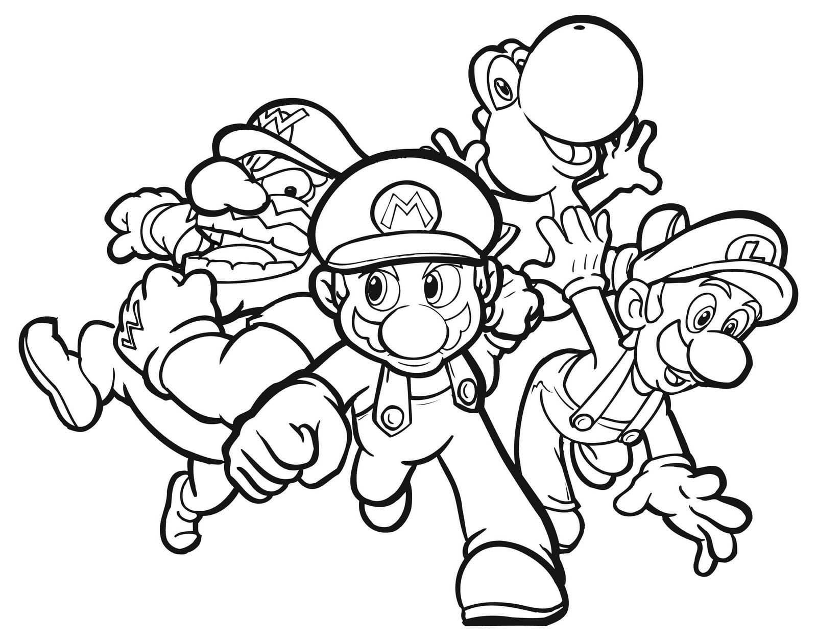 Printable Mario Tegninger til Farvelægning