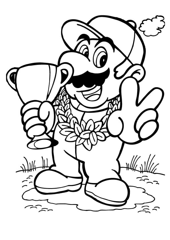 Printable Mario Kart Image Tegninger til Farvelægning